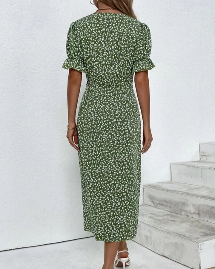 Chloe™ | Floral V-Neck Dress