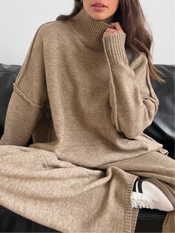 Jessica™ | High-Neck Knit Sweater Set