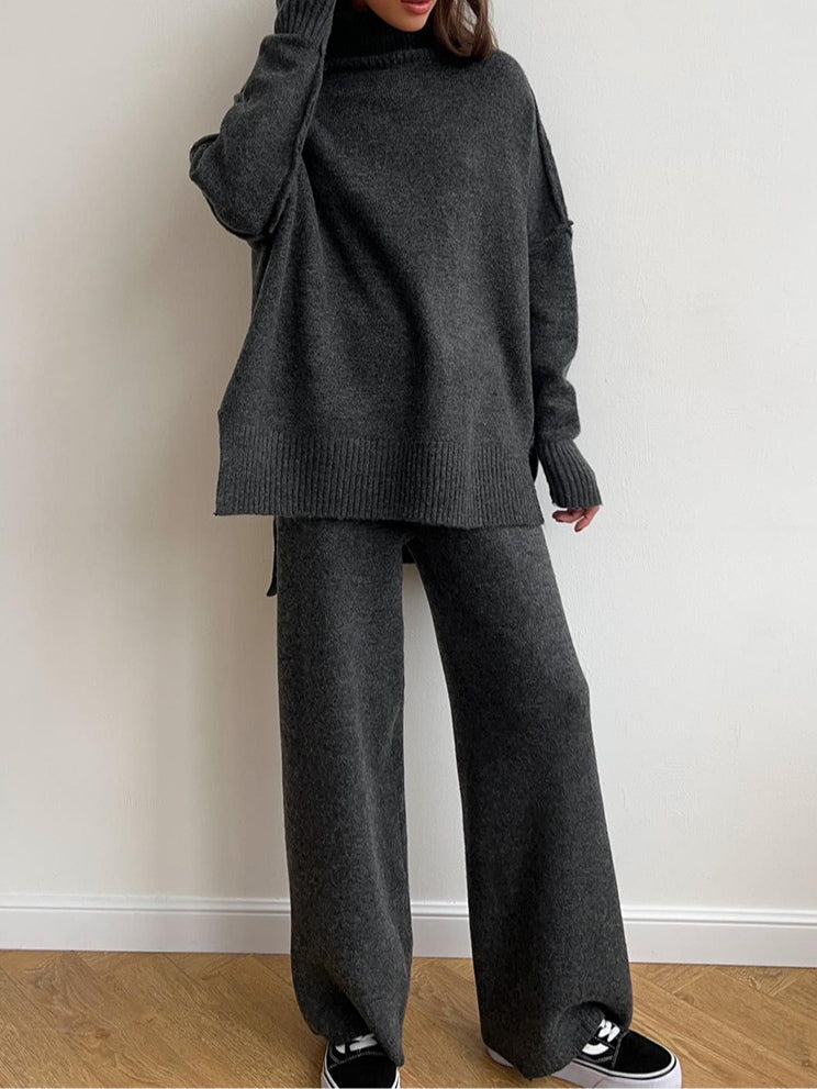 Jessica™ | High-Neck Knit Sweater Set
