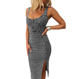 Tatiana™ | Slim-Fit Denim Midi Dress