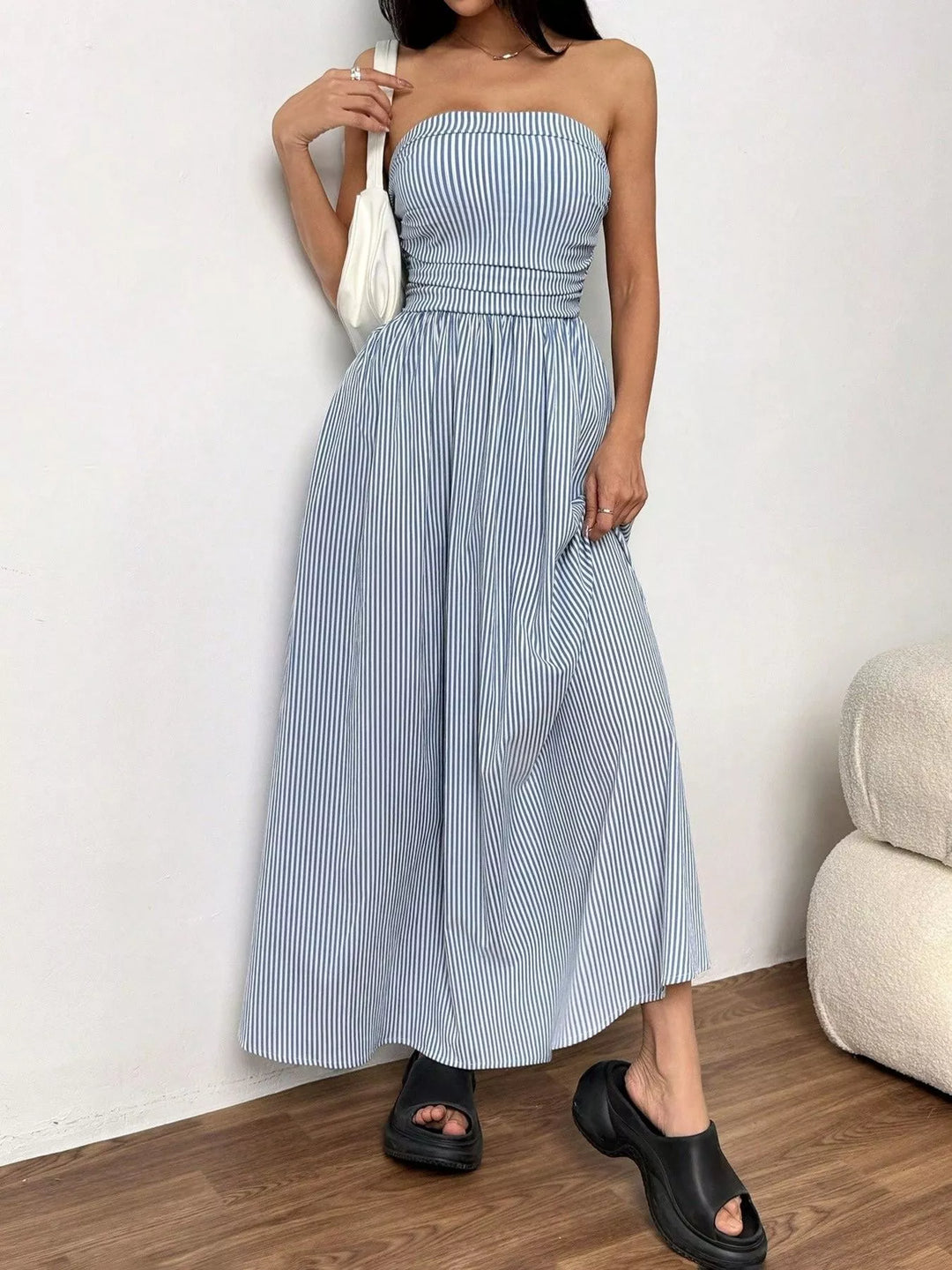 Emma™ | Striped Strapless Maxi Dress