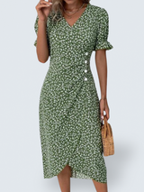 Chloe™ | Floral V-Neck Dress