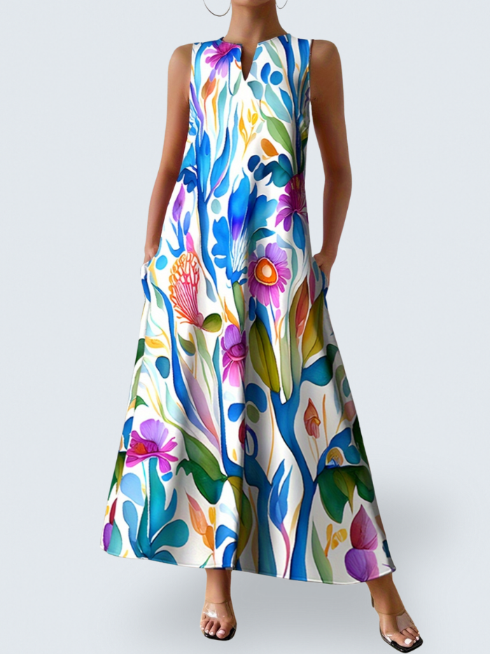 Lila™ | Blooming Print Maxi Dress