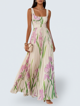 Mia™ | Floral Pleated Maxi Dress