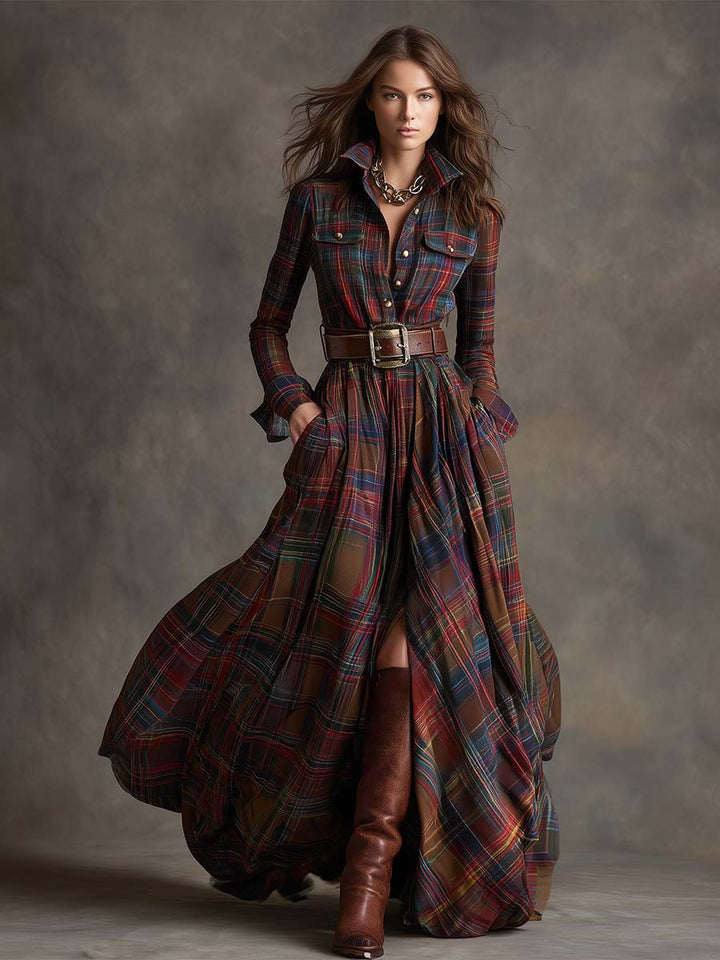 Mireline™ | Classic Button-Up Shirt Dress