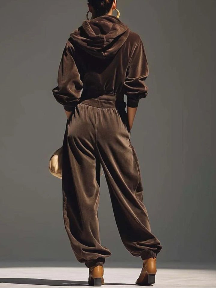 Charlotte™ | Velvet Hoodie And Trousers Set