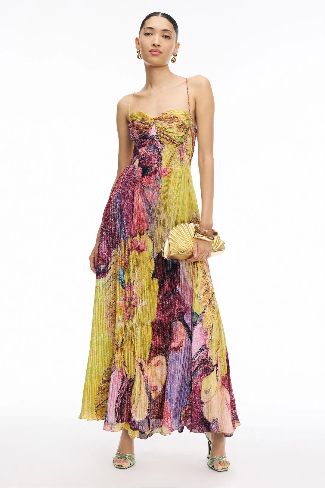 Kiara™ | Multicolored Ikat Print Maxi Dress