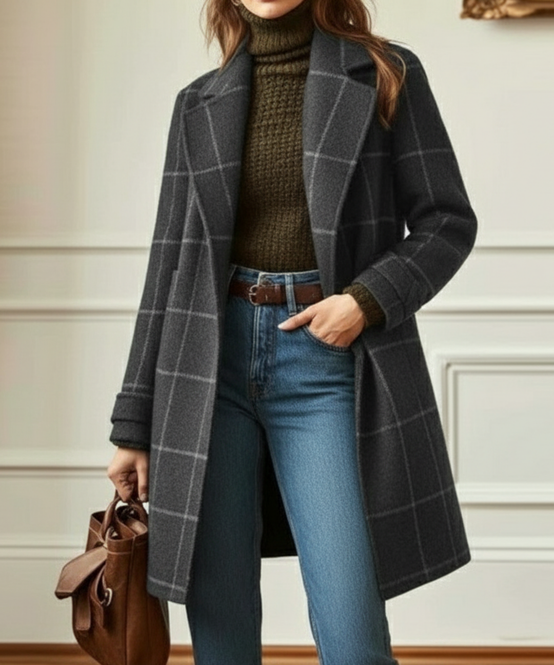 Tweed Check Coat