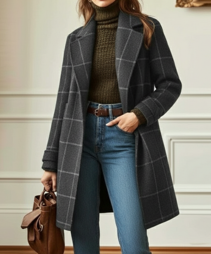 Tweed Check Coat