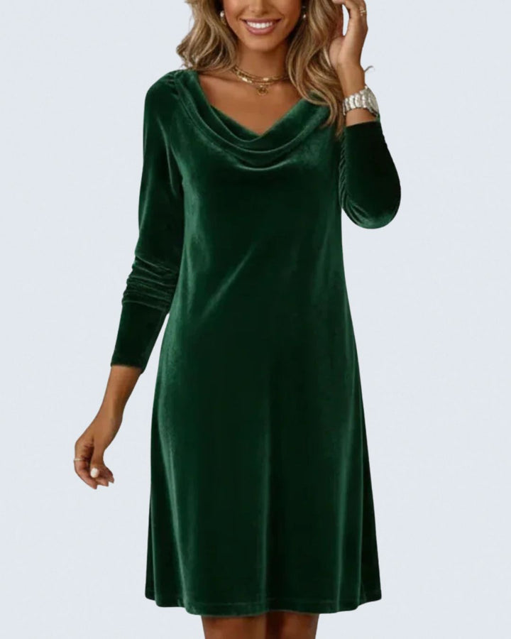Laura™ | Loose Fitting Velvet Dress