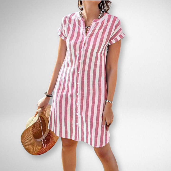 Maya™ | Striped Shirt Dress