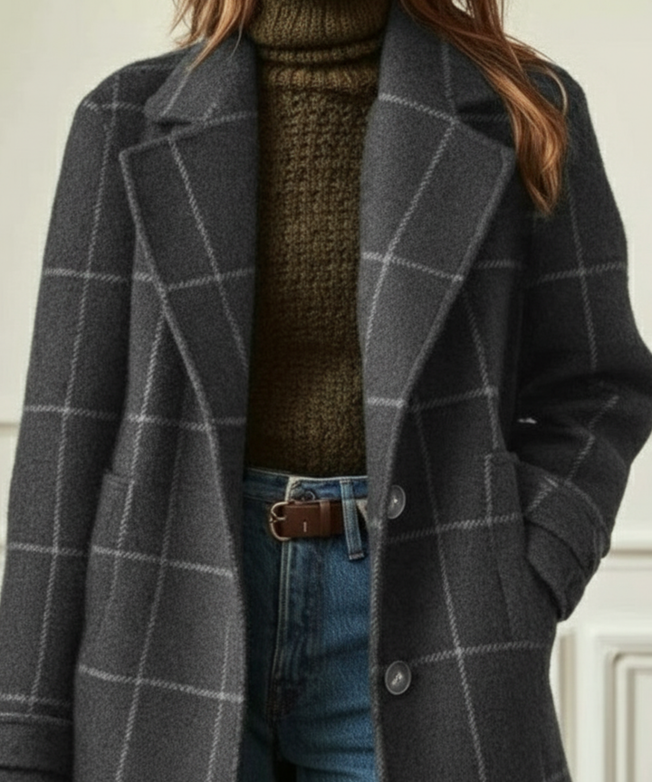 Tweed Check Coat