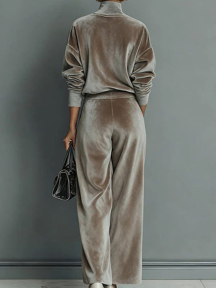 Emily™ | Turtleneck Velvet Suit