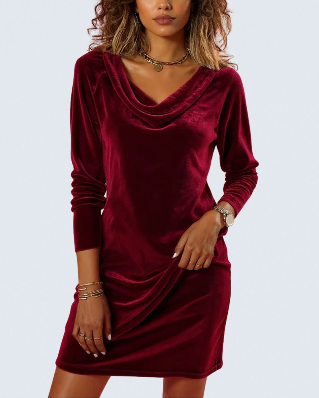 Laura™ | Loose Fitting Velvet Dress