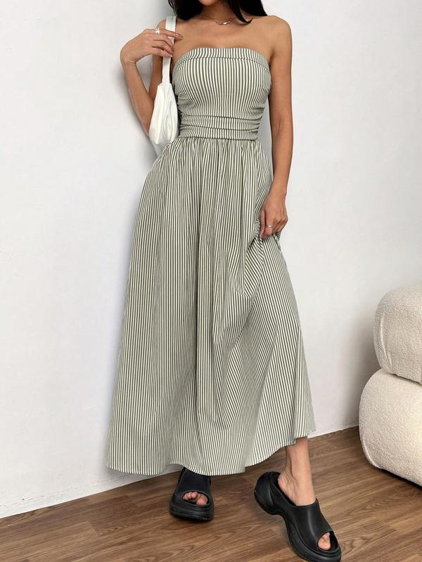 Emma™ | Striped Strapless Maxi Dress