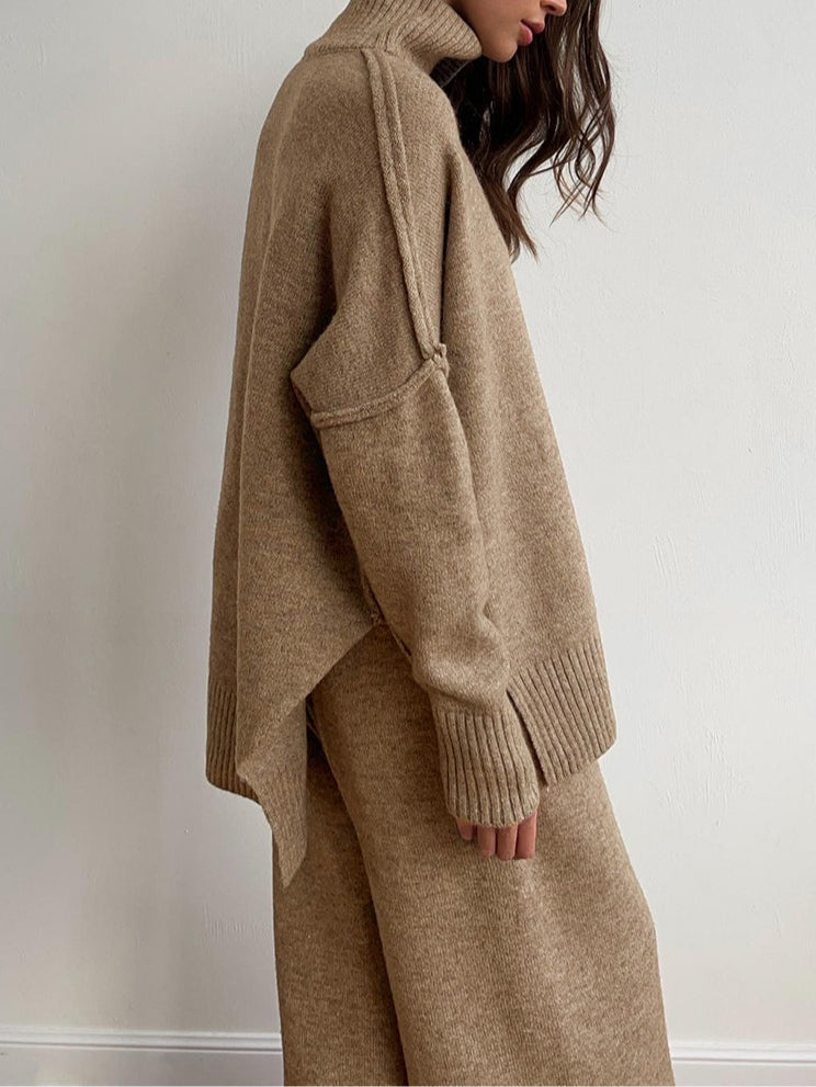 Jessica™ | High-Neck Knit Sweater Set