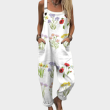 Pearl™ | White Floral Overalls