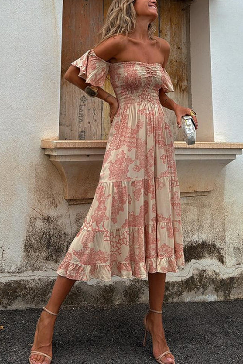 Renee™ | Off Shoulder Midi Dress