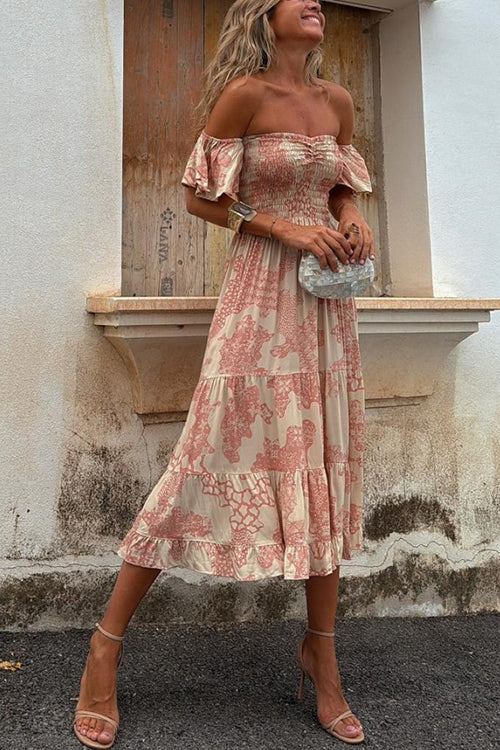 Renee™ | Off Shoulder Midi Dress