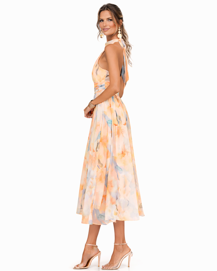 Aurora | Halter Neck Maxi Dress