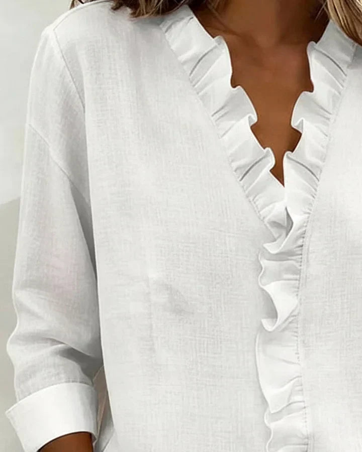 Emma™ | Ruffle V-Neck Blouse