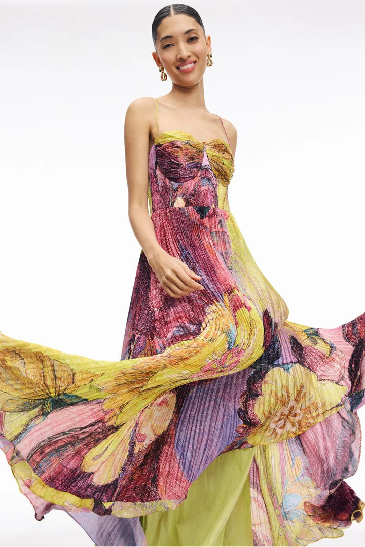 Kiara™ | Multicolored Ikat Print Maxi Dress