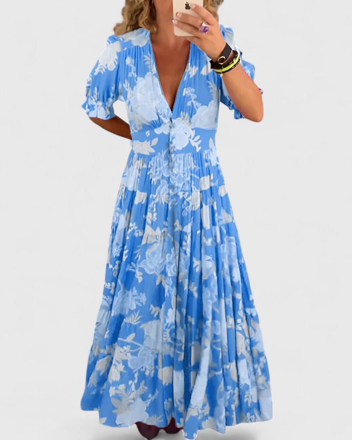 Lila™ | Floral V-neck Dress