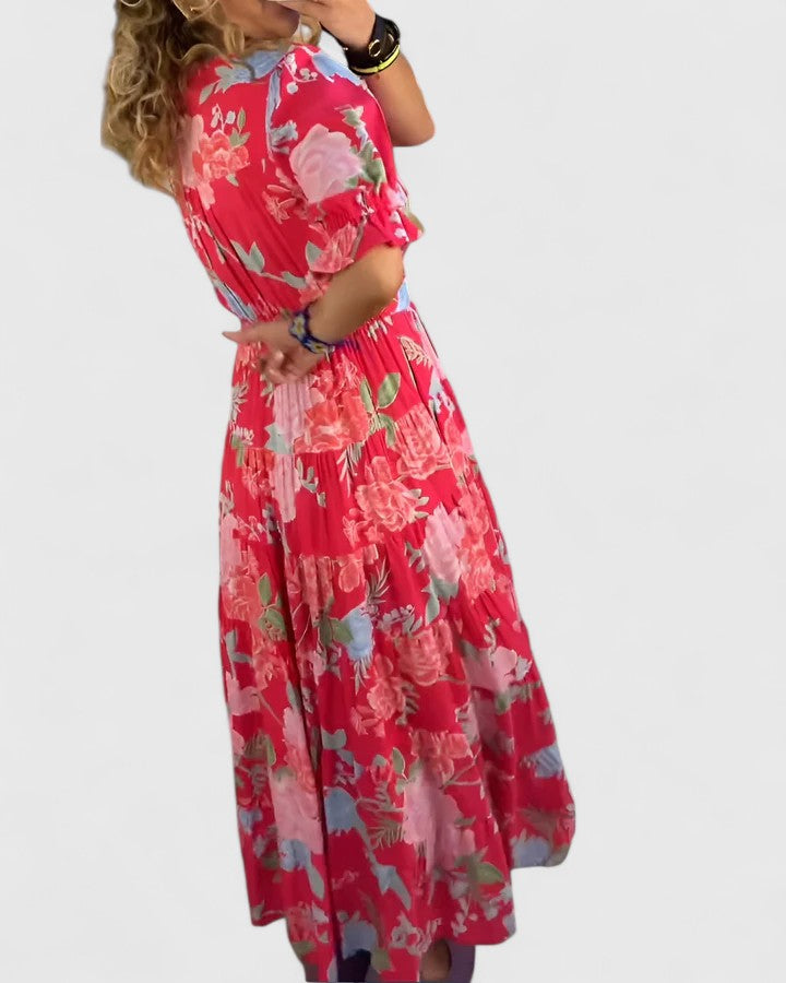 Lila™ | Floral V-neck Dress