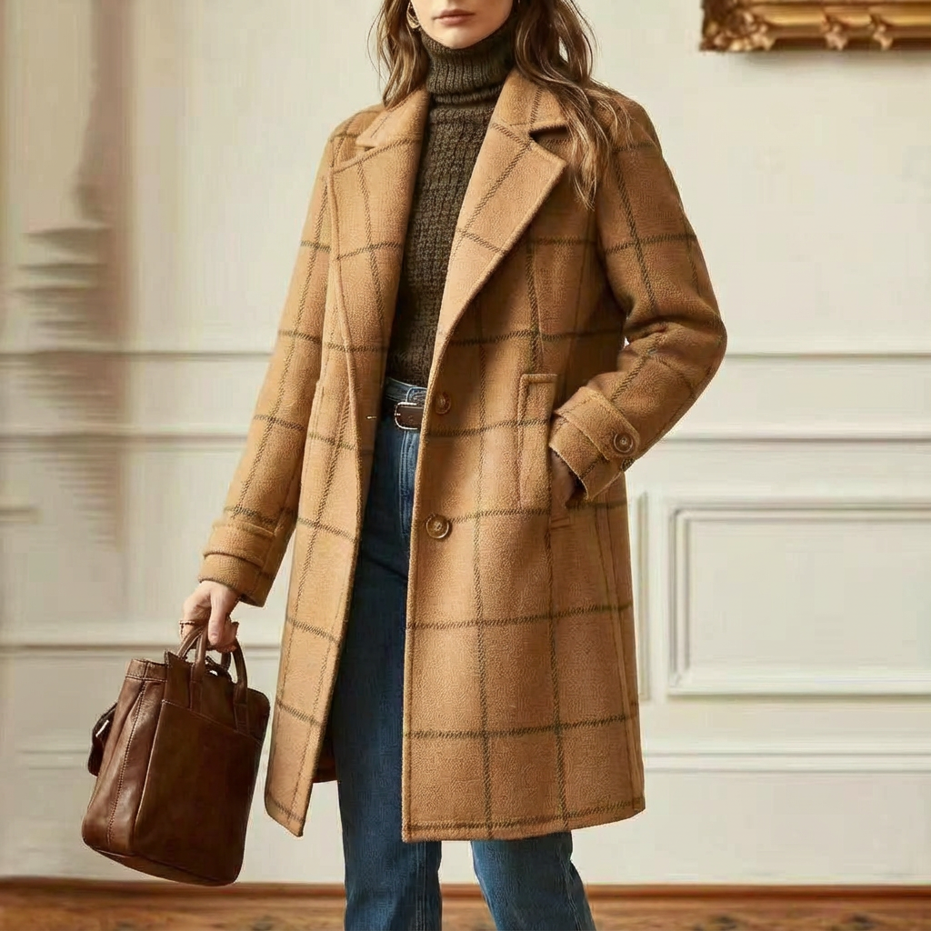 Tweed Check Coat