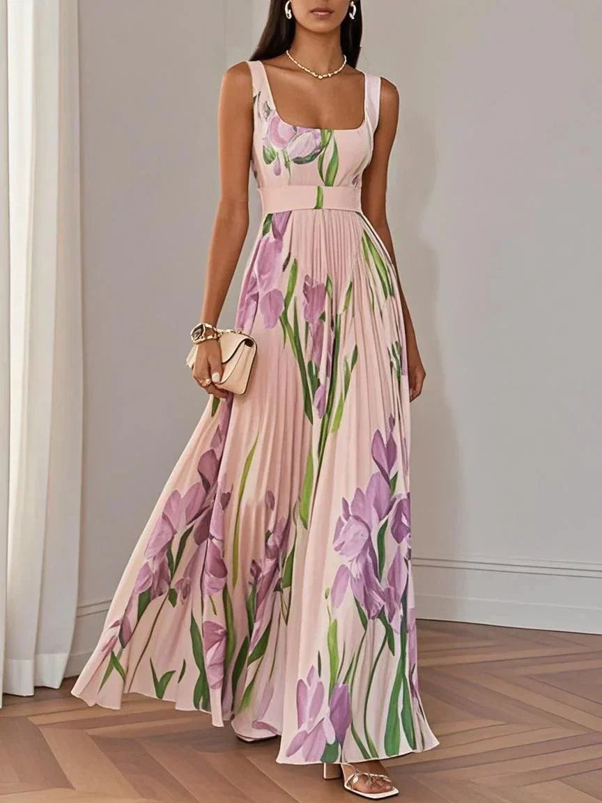 Mia™ | Floral Pleated Maxi Dress