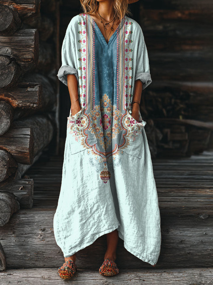Chloe™ | Vintage Boho Dress With Pockets