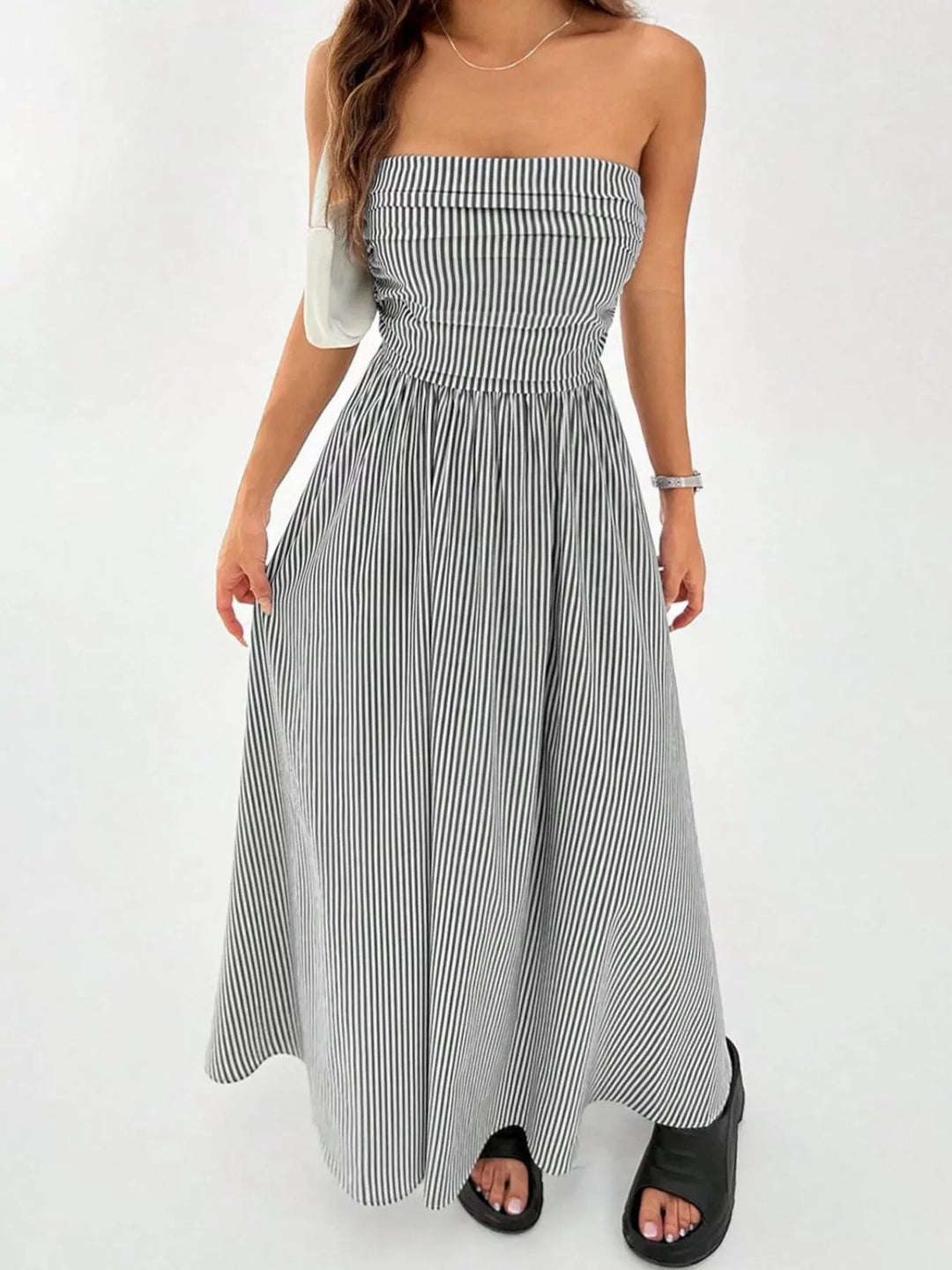 Emma™ | Striped Strapless Maxi Dress