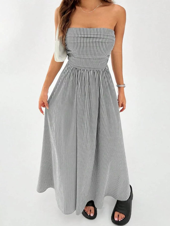 Emma™ | Striped Strapless Maxi Dress