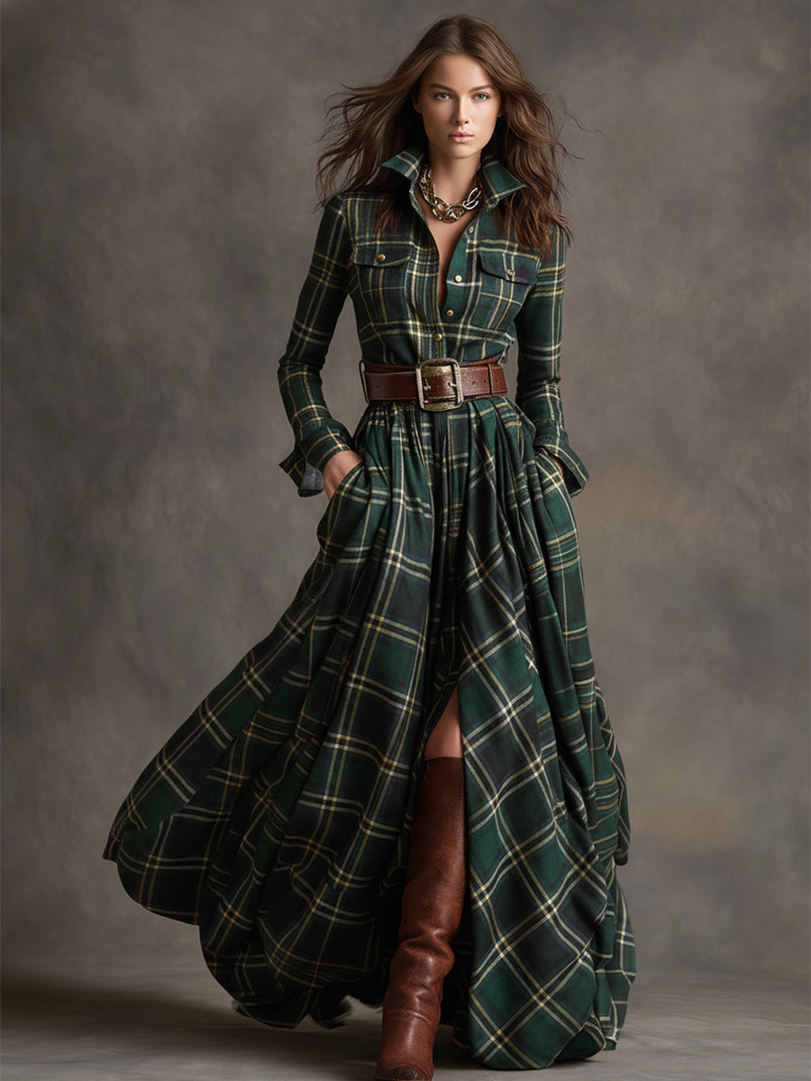 Mireline™ | Classic Button-Up Shirt Dress
