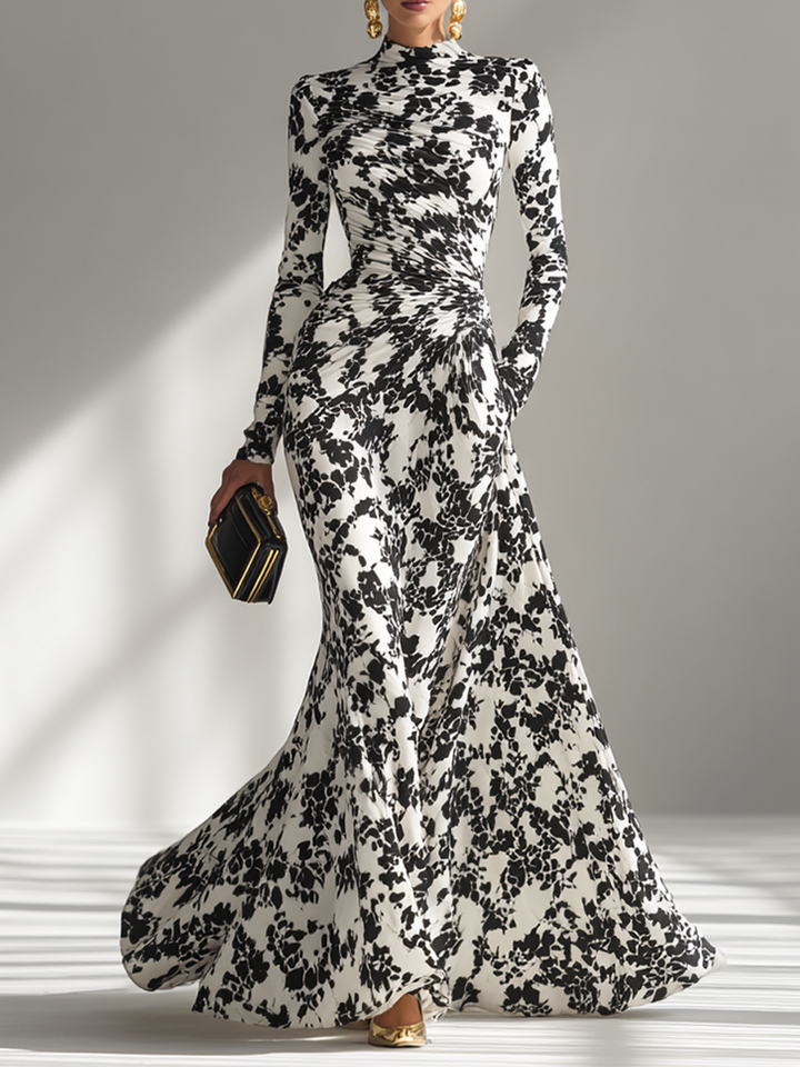 Rachel™ | Patterned Stretch Wrap Dress