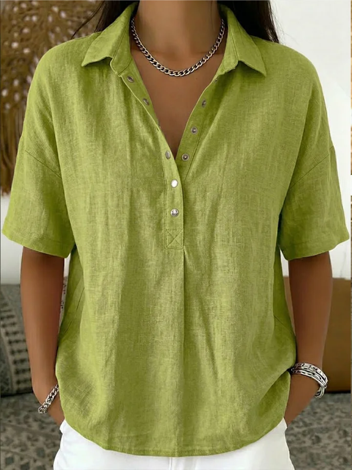 Emily™ | Blouse With Collar And Button
