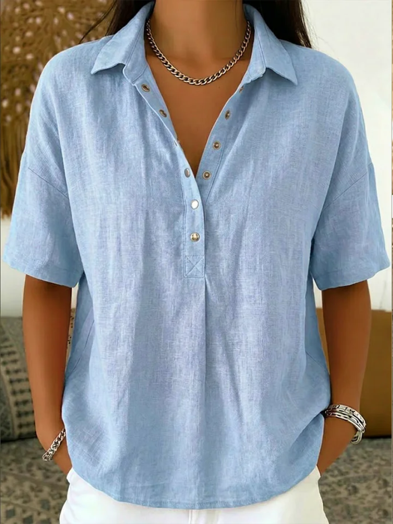 Emily™ | Blouse With Collar And Button