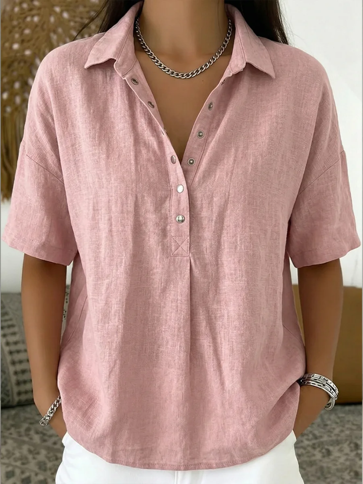 Emily™ | Blouse With Collar And Button