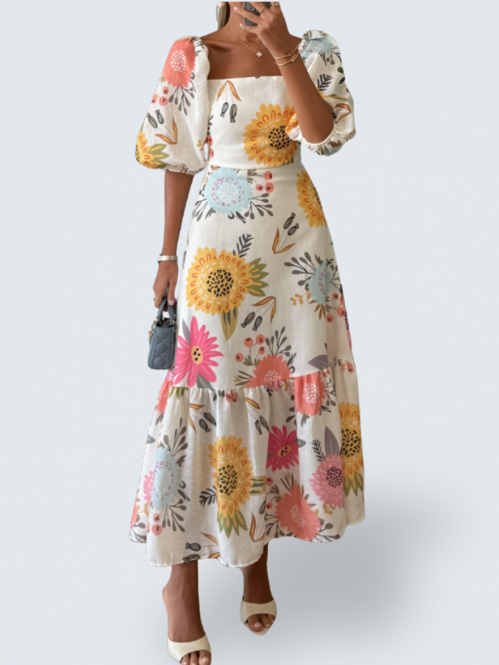 Maya™ | Floral Midi Dress