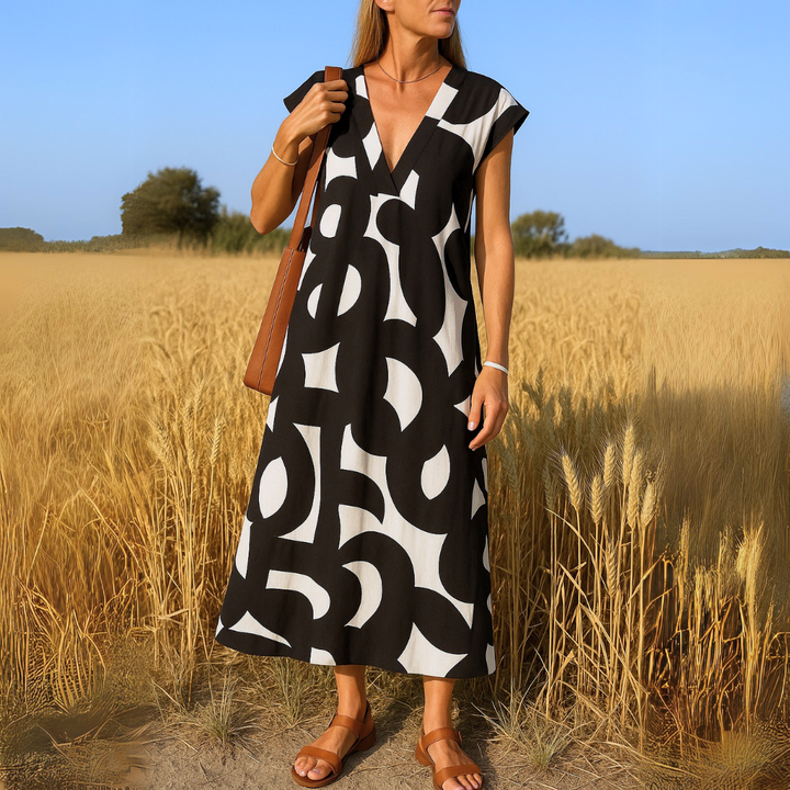 Valentina™ | Flowing V-Neck Dress