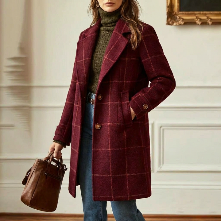 Tweed Check Coat