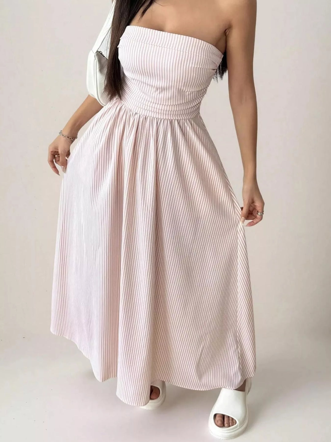 Emma™ | Striped Strapless Maxi Dress