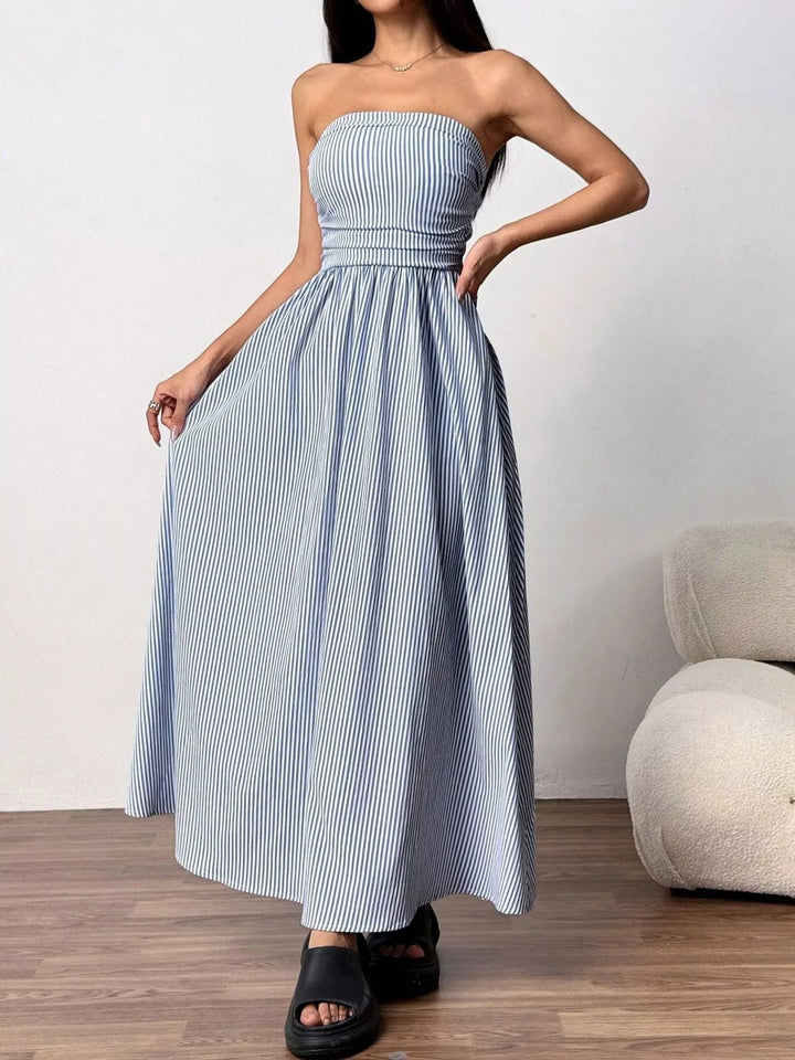 Emma™ | Striped Strapless Maxi Dress