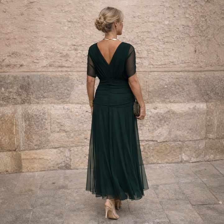 Charlotte™ | Long Off-Shoulder Chiffon Dress