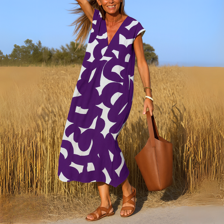 Valentina™ | Flowing V-Neck Dress