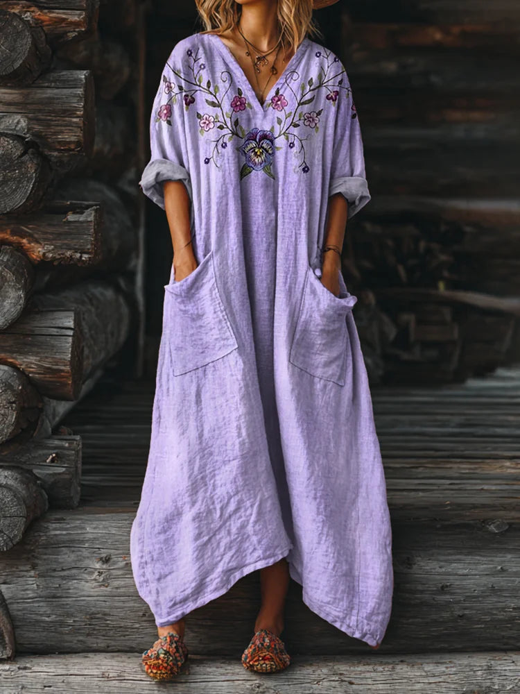 Chloe™ | Vintage Boho Dress With Pockets