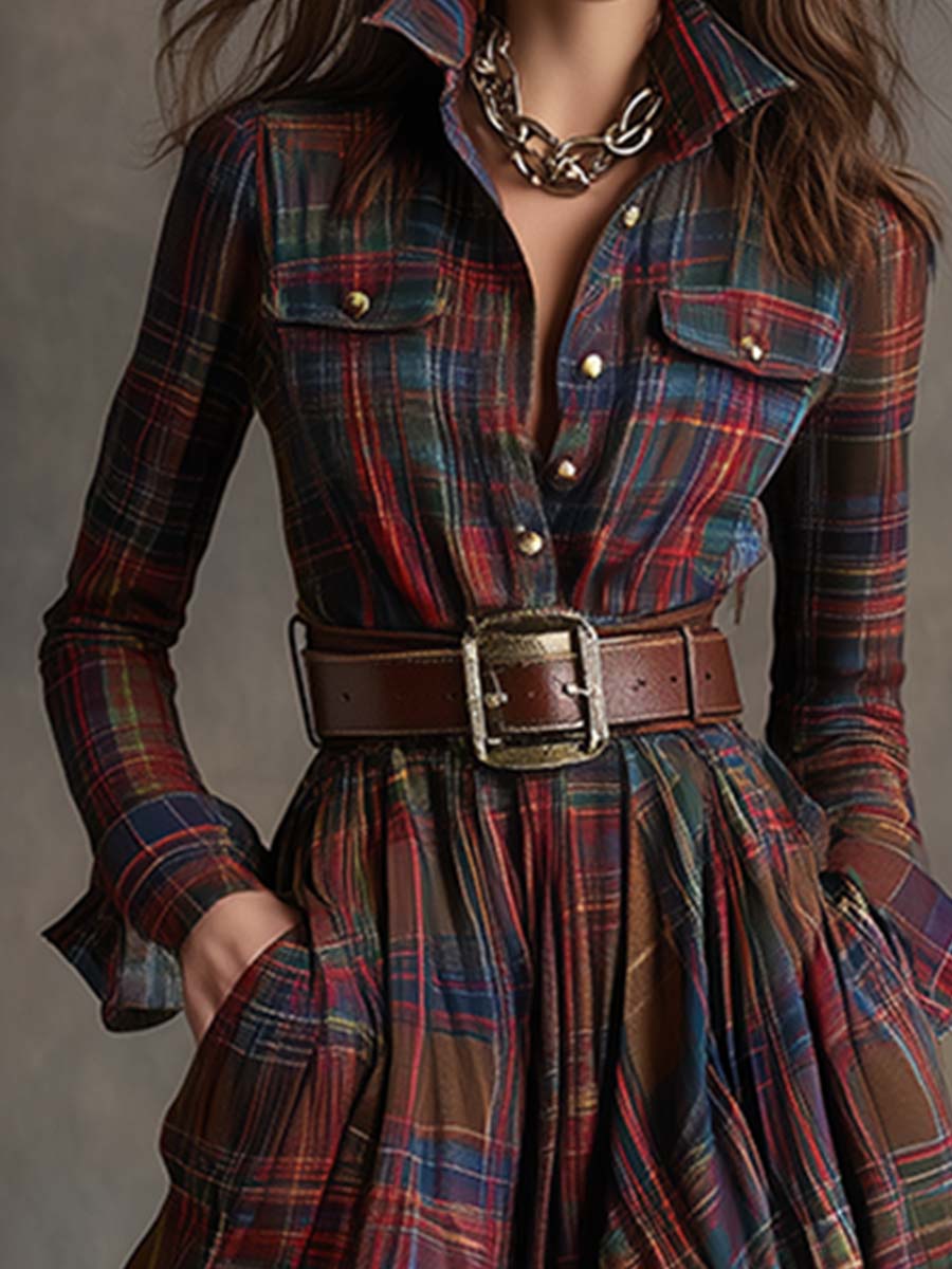 Mireline™ | Classic Button-Up Shirt Dress