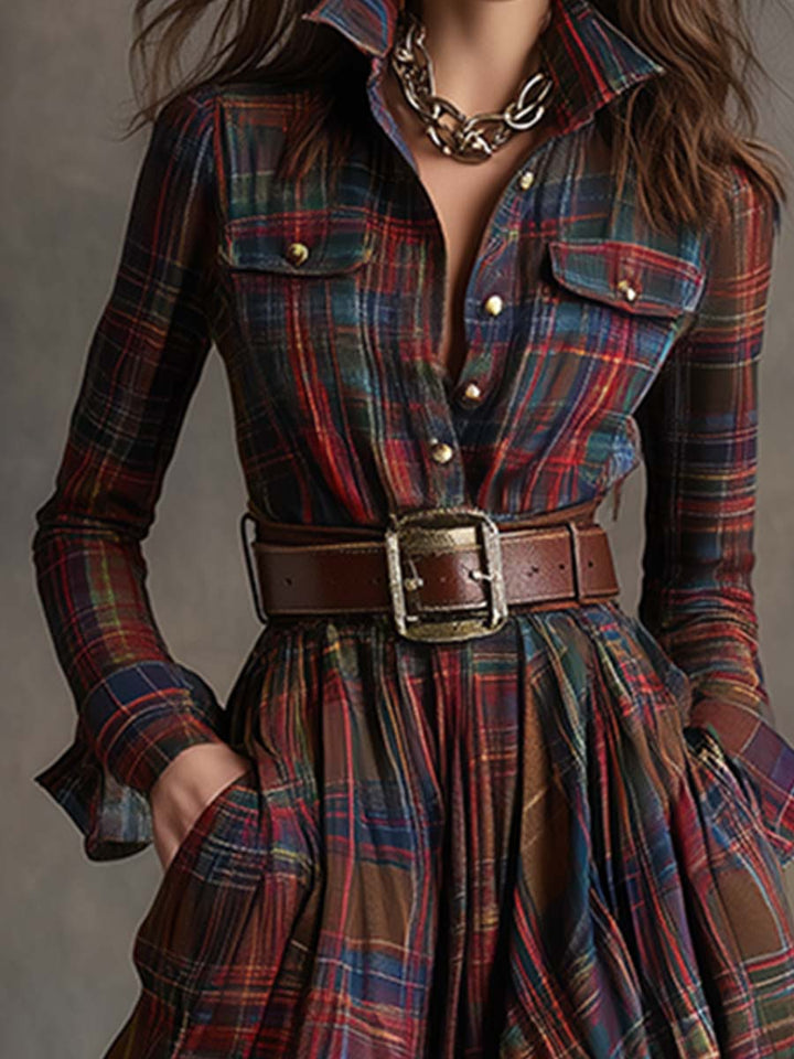 Mireline™ | Classic Button-Up Shirt Dress