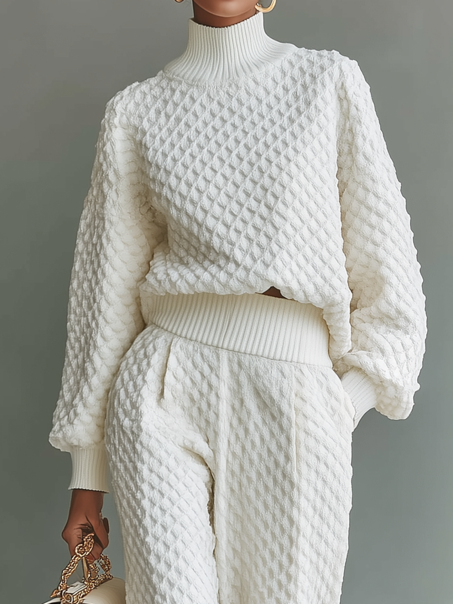 Isabella™ | White Top And Wide-leg Pants Set