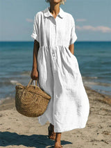 Alice™ | Cotton Button Shirt Dress